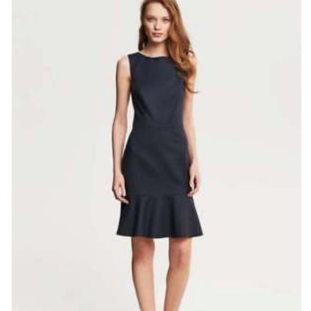 Banana Republic A-Line Flounce Dressing Navy